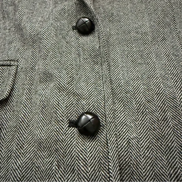 J.Crew Women’s Wool Herringbone Blazer Gray Size 8 Classic Work Jacket - Picture 5 of 8